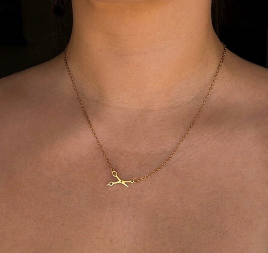 Dainty Shears Necklace