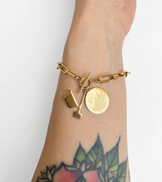 Swan Charm Bracelet